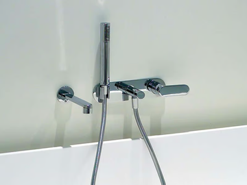 ONE - Wall-mounted single handle bathtub mixer with hand shower by Ceramica Flaminia - view 2